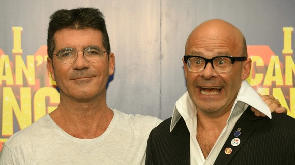 Simon Cowell with Harry Hill at the launch of The X Factor musical I Can't Sing.