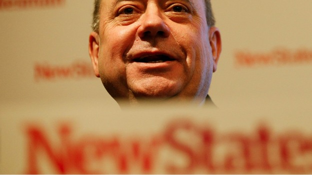 Alex Salmond speaks at the New Statesman lecture in Westminster