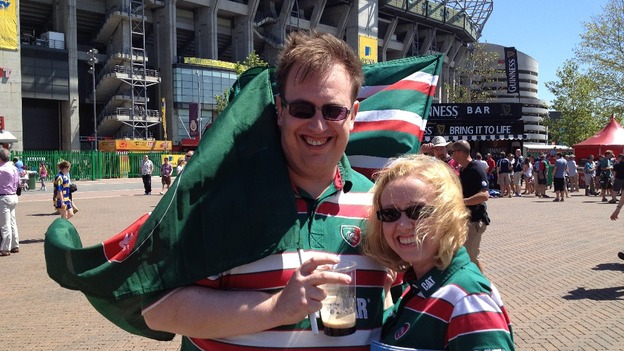 Leicester Tigers fans Twickenham