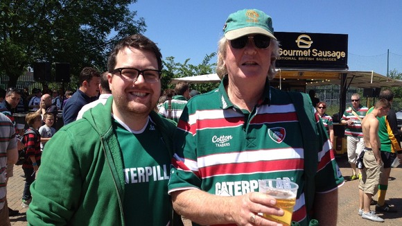 Leicester Tigers fans Twickenham