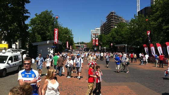 Fans on Olympia Way
