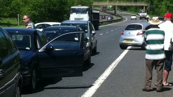 A1(M) delays after crash