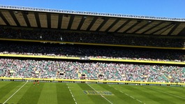 Twickenham pitch Aviva Premiership half time