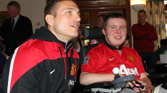 Nemanja Vidic at Francis House Children’s Hospice
