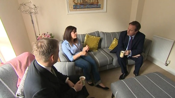 The PM talks to homeowners in Bedford.