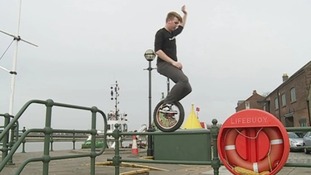 Simon Berry has got some incredible moves on a Unicycle.