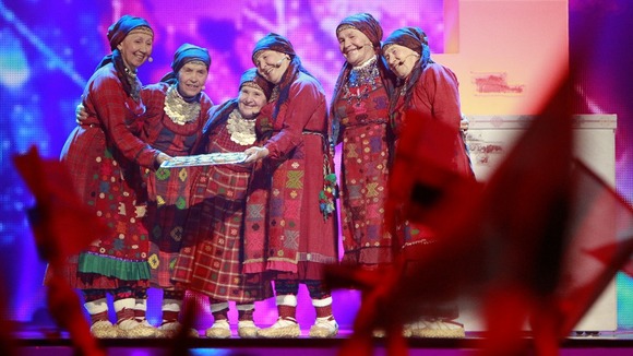 Buranovskiye Babushki of Russia perform their song "Party For Everybody"