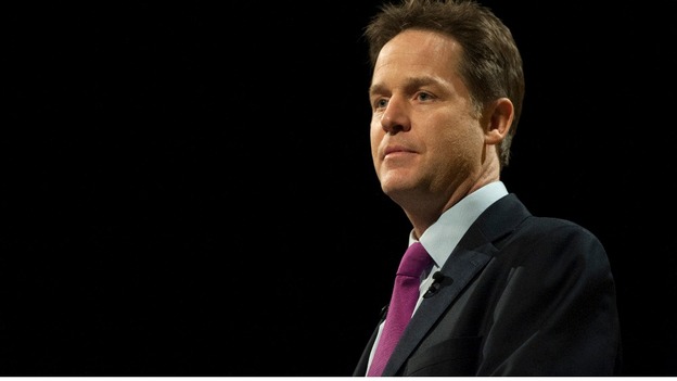 Nick Clegg during his closing address to the Liberal Democrats' spring conference