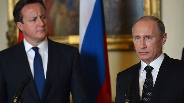 David Cameron and Vladimir Putin together in June