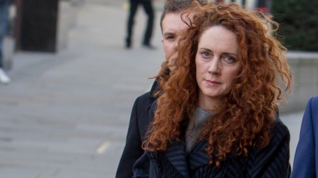 Rebekah Brooks arrives at the Old Bailey in London today.
