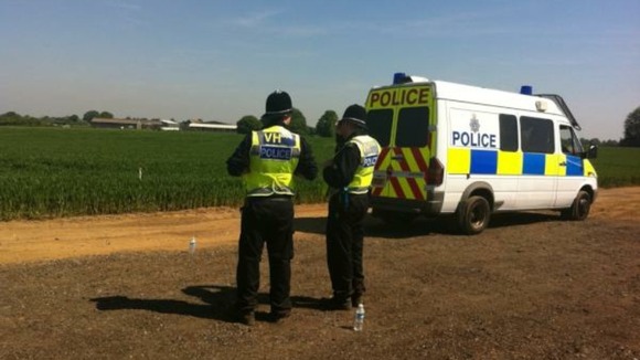 Police guard GM crops at Harpenden