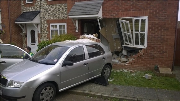 Car in house at Heybridge