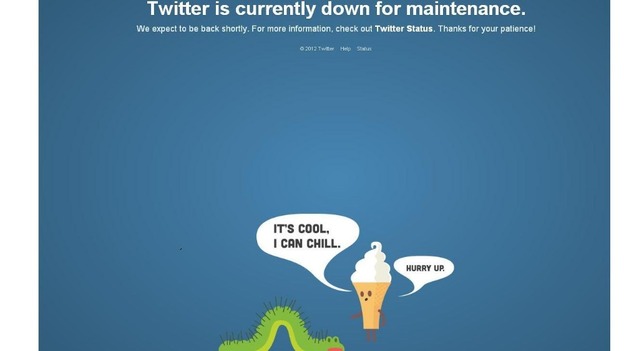While Twitter was down this message was put in its place.