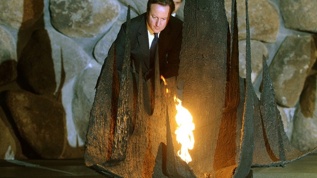 David Cameron rekindles the eternal flame for the memories of victims of the Holocaust.