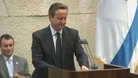David Cameron addresses Israel's parliament, the Knesset.