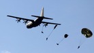 A hercules participates in a training exercise 