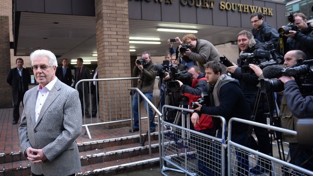Max Clifford outside Southwark Crown Court.