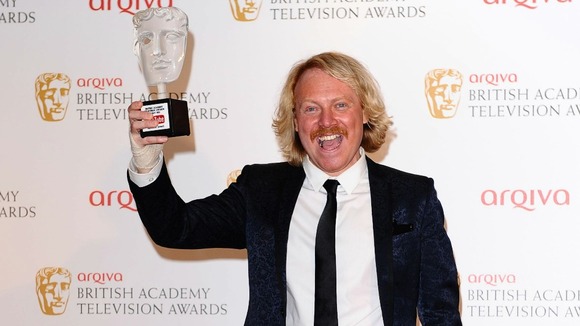 Leigh Francis with the YouTube Audience Award for Celebrity Juice