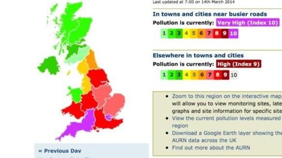 website screen grab