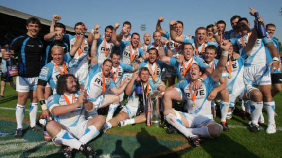 The Ospreys celebrate PRO12 triumph