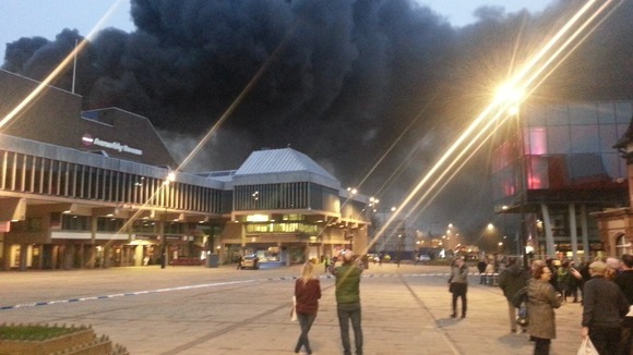 Yesterday's blaze at the Assembly Rooms in Derby