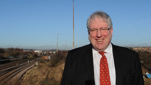 Transport Secretary Patrick McLoughlin at the proposed site of the HS2 East Midlands Hub in Long Eaton