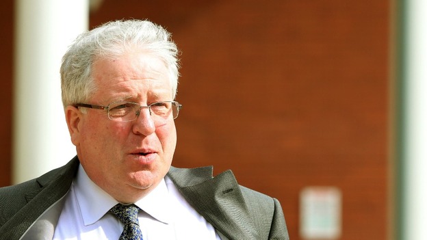 Transport Secretary Patrick McLoughlin leaves Preston Crown Court after giving evidence.