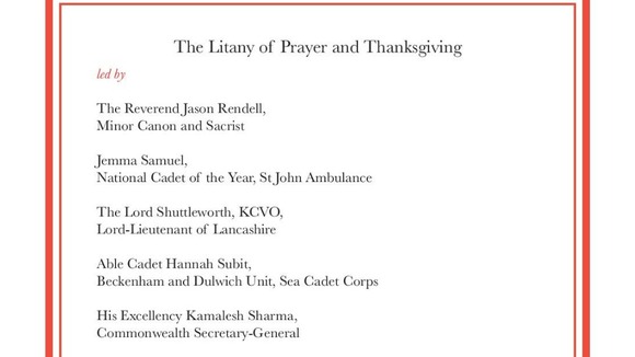 The Litany of Prayer and Thanksgiving