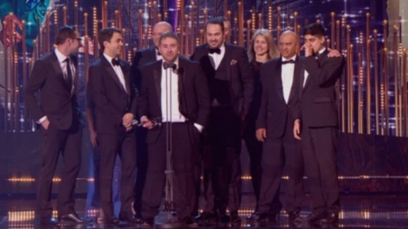 Michael Steer and other teachers from the school featured on Educating Yorkshire at the National Television Awards.