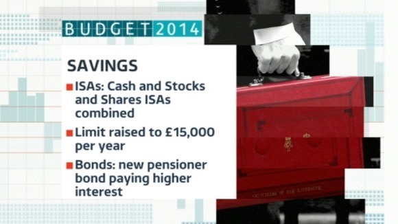 The Chancellor announced changes to savings.