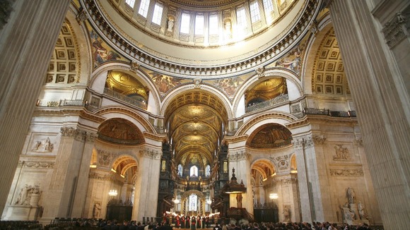 An interior view of St Paul's Cathedral