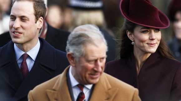 The Prince of Wales and the Duke and Duchess of Cambridge