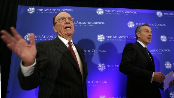 Tony Blair was questioned on his relationship with Rupert Murdoch.