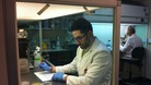 A scientist at Rothamsted Research