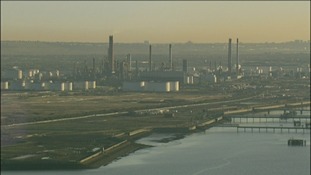 The Coryton oil refinery in South Essex