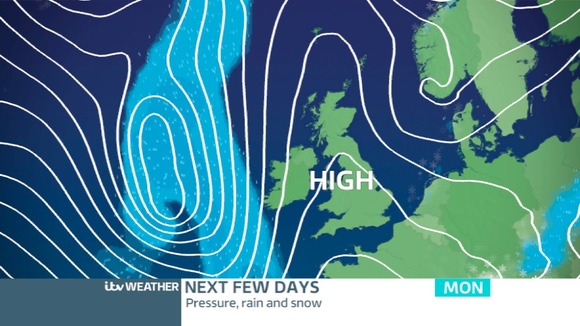 Pressure builds from Sunday night settling the weather down