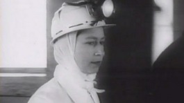 The Queen visits a mine in 1958