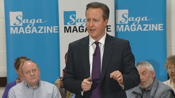 Prime Minister David Cameron addresses a PM Direct event in Brighton.