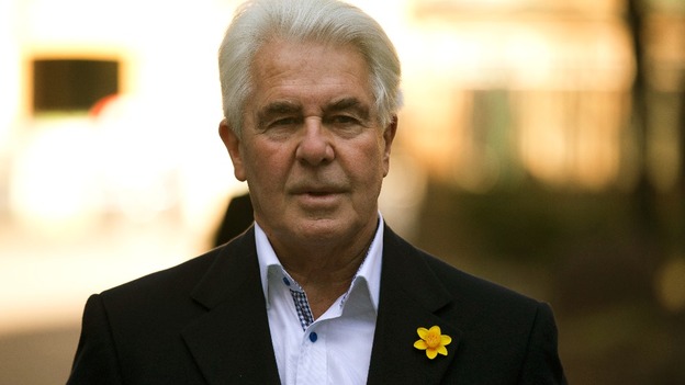 Max Clifford pictured arriving at Southwark Crown Court in London this morning.