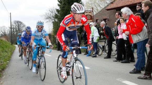 Wim Vansevenant before the others overtook