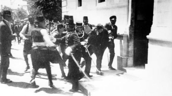 The assassination of Archduke Franz Ferdinand in 1914