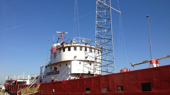 The Ross Revenge moored at Tilbury