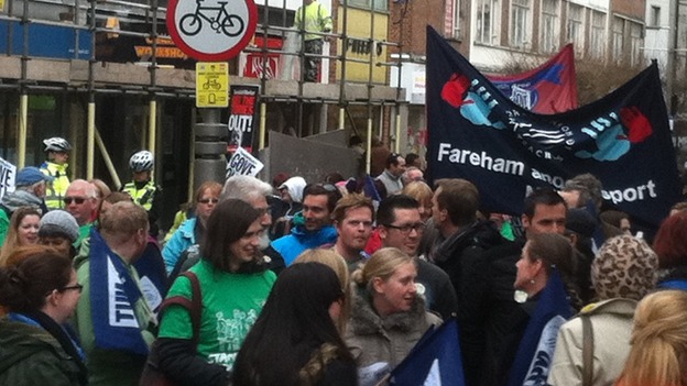 Teachers strike march in Portsmouth