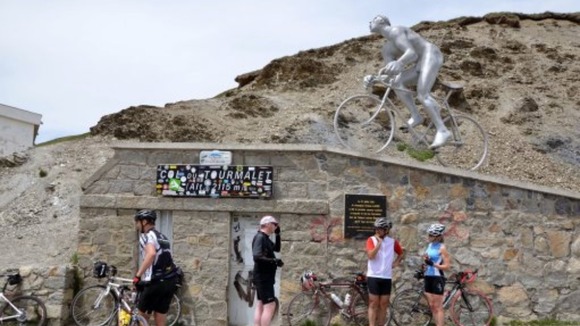 A monument honouring Octave Lapize becoming the first rider to conquer the mountain