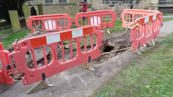 The chamber was found under a footpath