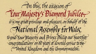 Jubilee message scroll