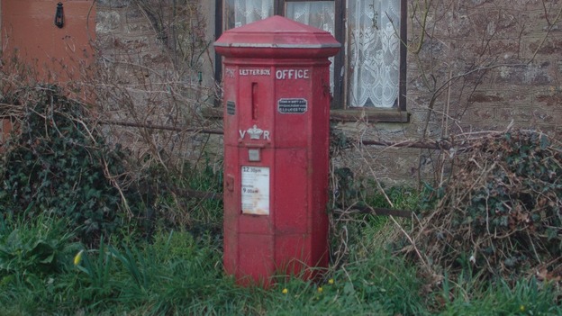 England's oldest postbox in a dilapidated state
