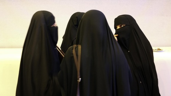 Women in Saudi Arabia talking together