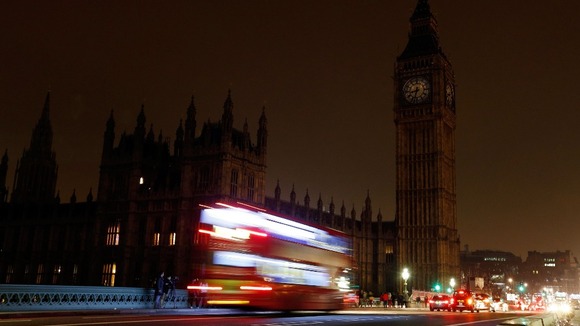 Big Ben during Earth Hour