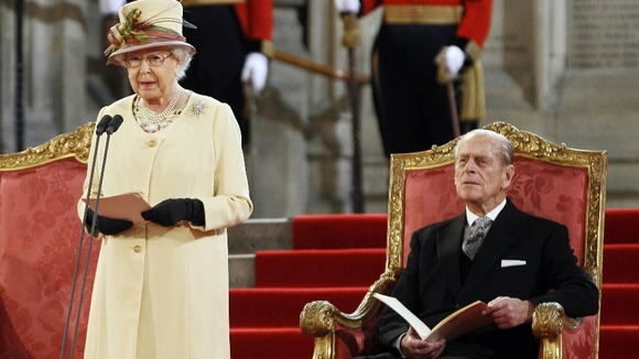 The Queen paid tribute to her husband's "constant strength" as she addressed Parliament in March
